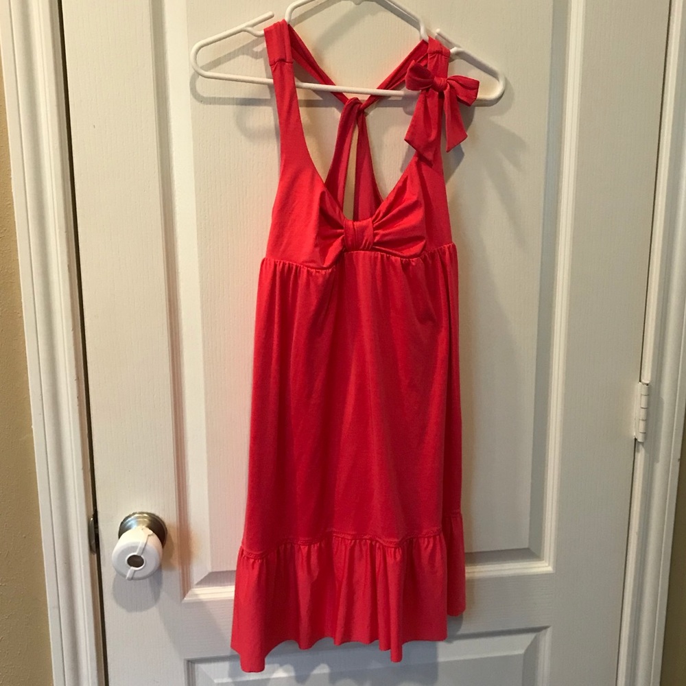 Betsey Johnson Pink Swim Cover-up w/ bow accents